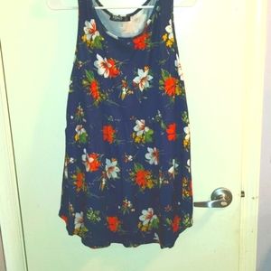 A floral sleeveless problem top